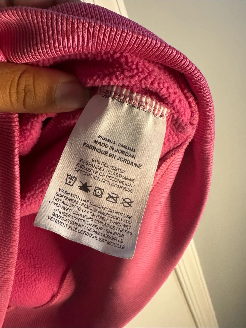 Nike Pink Women's Crewneck Hoodie with White Swoosh